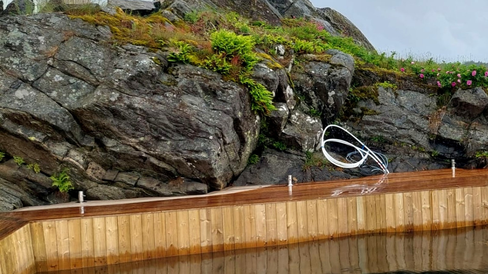 Trebrygge langs svabergkysten